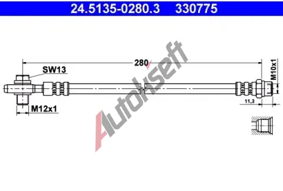 ATE Brzdov hadice - 280 mm AT 330775, 24.5135-0280.3