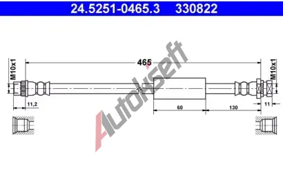 ATE Brzdov hadice - 465 mm AT 330822, 24.5251-0465.3