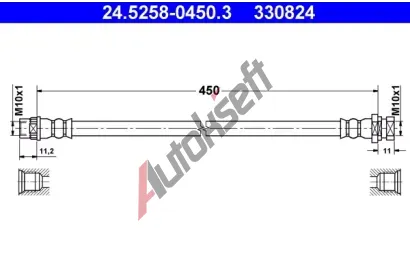 ATE Brzdová hadice - 450 mm AT 330824, 24.5258-0450.3  ATE Brzdová hadice - 450 mm AT 330824, 24.5258-0450.3