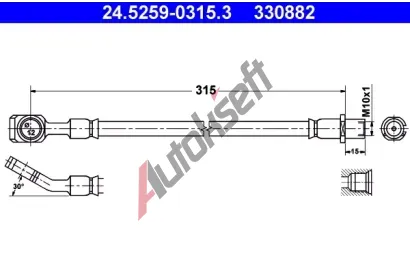 ATE Brzdov hadice - 315 mm AT 330882, 24.5259-0315.3