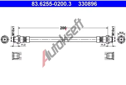 ATE Brzdov� hadice - 200 mm AT 330896, 83.6255-0200.3