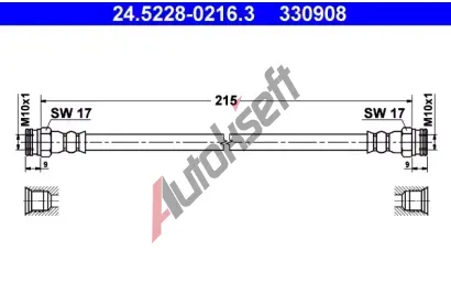 ATE Brzdov hadice - 215 mm AT 330908, 24.5228-0216.3