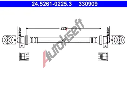 ATE Brzdov� hadice - 225 mm AT 330909, 24.5261-0225.3