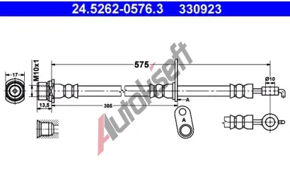 ATE Brzdov hadice - 575 mm AT 330923, 24.5262-0576.3