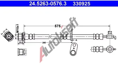 ATE Brzdov hadice - 575 mm AT 330925, 24.5263-0576.3