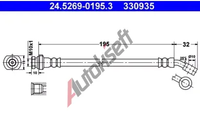 ATE Brzdov hadice - 195 mm AT 330935, 24.5269-0195.3