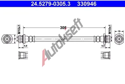 ATE Brzdov hadice - 305 mm AT 330946, 24.5279-0305.3