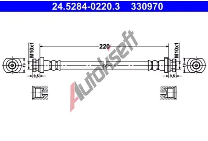 ATE Brzdov hadice - 220 mm AT 330970, 24.5284-0220.3