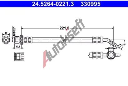 ATE Brzdov hadice - 221,5 mm AT 330995, 24.5264-0221.3