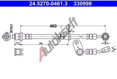 ATE Brzdov� hadice - 461 mm AT 330998, 24.5270-0461.3