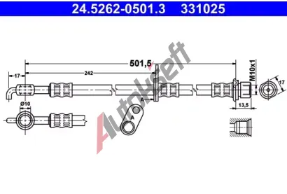 ATE Brzdov hadice - 501,5 mm AT 331025, 24.5262-0501.3
