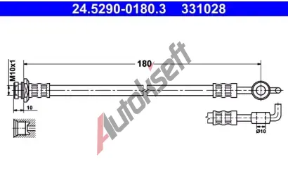 ATE Brzdov hadice - 180 mm AT 331028, 24.5290-0180.3