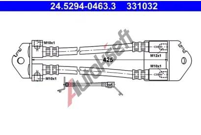 ATE Brzdov hadice - 463 mm AT 331032, 24.5294-0463.3