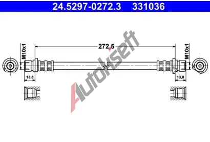 ATE Brzdov hadice - 272,5 mm AT 331036, 24.5297-0272.3