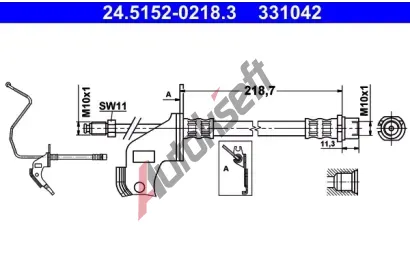 ATE Brzdov hadice - 230 mm AT 331042, 24.5152-0218.3