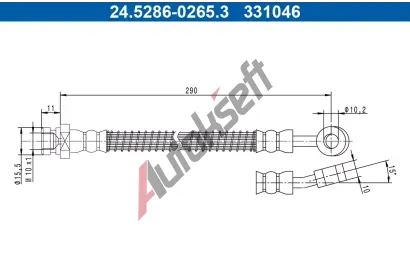 ATE Brzdov� hadice - 265 mm AT 331046, 24.5286-0265.3