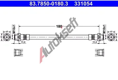 ATE Brzdov� hadice - 180 mm AT 331054, 83.7850-0180.3