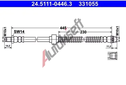 ATE Brzdov hadice - 445 mm AT 331055, 24.5111-0446.3