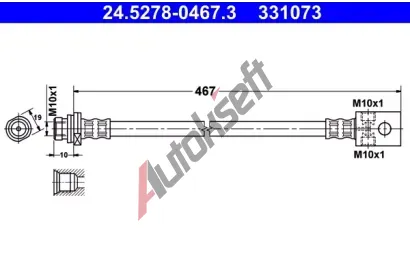 ATE Brzdov� hadice - 467 mm AT 331073, 24.5278-0467.3