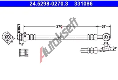 ATE Brzdov hadice - 270 mm AT 331086, 24.5298-0270.3