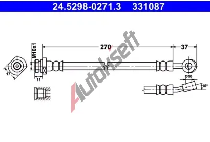 ATE Brzdov hadice - 270 mm AT 331087, 24.5298-0271.3