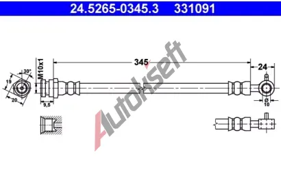 ATE Brzdov hadice - 345 mm AT 331091, 24.5265-0345.3