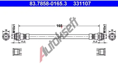 ATE Brzdov hadice - 165 mm AT 331107, 83.7858-0165.3