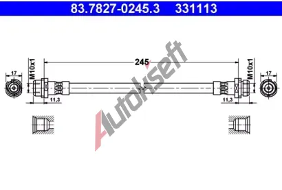 ATE Brzdov hadice - 245 mm AT 331113, 83.7827-0245.3