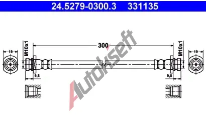 ATE Brzdov hadice - 300 mm AT 331135, 24.5279-0300.3