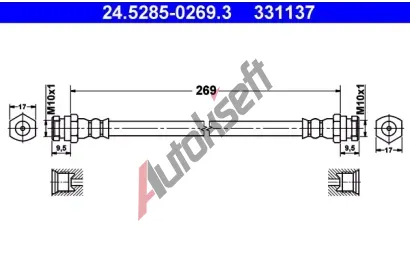 ATE Brzdov hadice - 269 mm AT 331137, 24.5285-0269.3