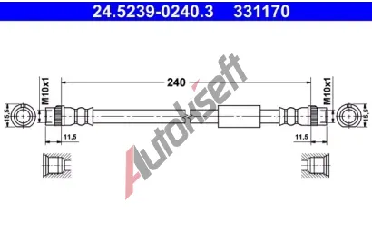 ATE Brzdov hadice - 240 mm AT 331170, 24.5239-0240.3
