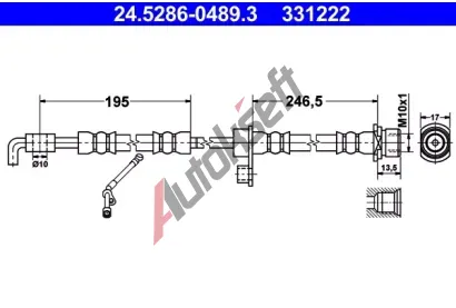 ATE Brzdov� hadice AT 331222, 24.5286-0489.3