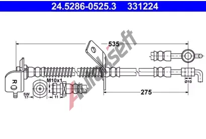 ATE Brzdov hadice AT 331224, 24.5286-0525.3