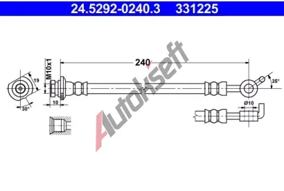 ATE Brzdov hadice - 240 mm AT 331225, 24.5292-0240.3