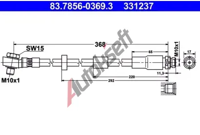 ATE Brzdová hadice AT 331237, 83.7856-0369.3 ATE Brzdová hadice AT 331237, 83.7856-0369.3