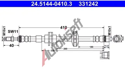 ATE Brzdov hadice - 410 mm AT 331242, 24.5144-0410.3