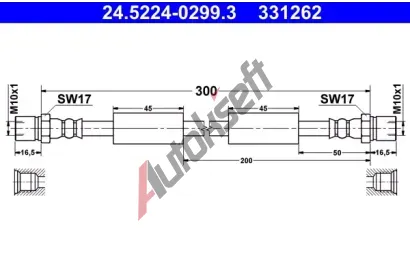 ATE Brzdov hadice AT 331262, 24.5224-0299.3
