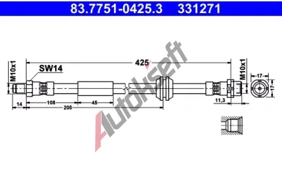 ATE Brzdov hadice AT 331271, 83.7751-0425.3