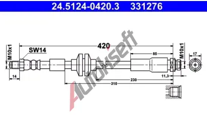 ATE Brzdov hadice AT 331276, 24.5124-0420.3