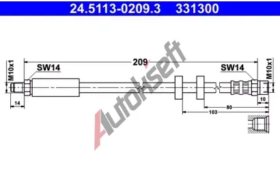 ATE Brzdov hadice AT 331300, 24.5113-0209.3