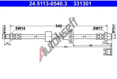 ATE Brzdová hadice AT 331301, 24.5113-0540.3 ATE Brzdová hadice AT 331301, 24.5113-0540.3