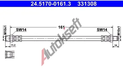 ATE Brzdov hadice AT 331308, 24.5170-0161.3