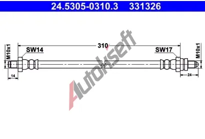 ATE Brzdov hadice AT 331326, 24.5305-0310.3