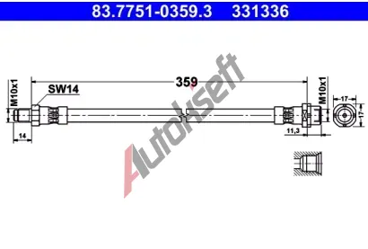 ATE Brzdov� hadice AT 331336, 83.7751-0359.3
