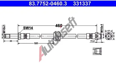 ATE Brzdov� hadice AT 331337, 83.7752-0460.3