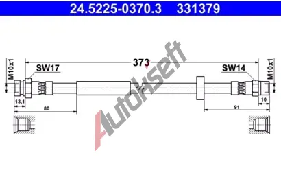 ATE Brzdov hadice AT 331379, 24.5225-0370.3