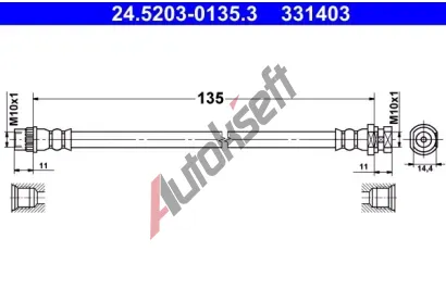ATE Brzdová hadice AT 331403, 24.5203-0135.3  ATE Brzdová hadice AT 331403, 24.5203-0135.3