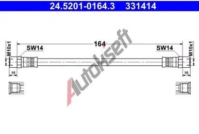 ATE Brzdov hadice AT 331414, 24.5201-0164.3