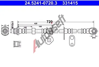 ATE Brzdová hadice AT 331415, 24.5241-0720.3 ATE Brzdová hadice AT 331415, 24.5241-0720.3