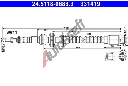 ATE Brzdov� hadice AT 331419, 24.5118-0688.3